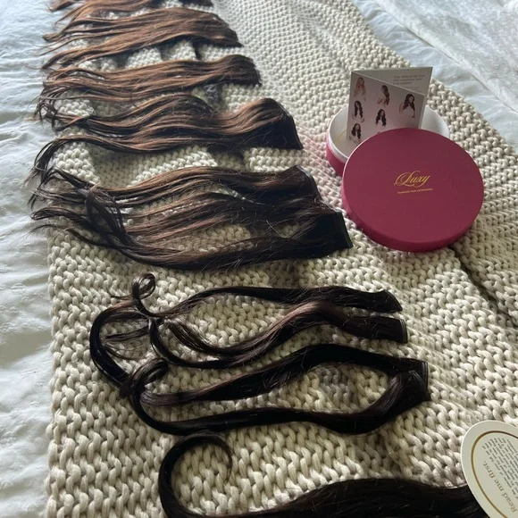 Luxy seamless 16 inch dark brown extensions 160 grams - Picture 4 of 6